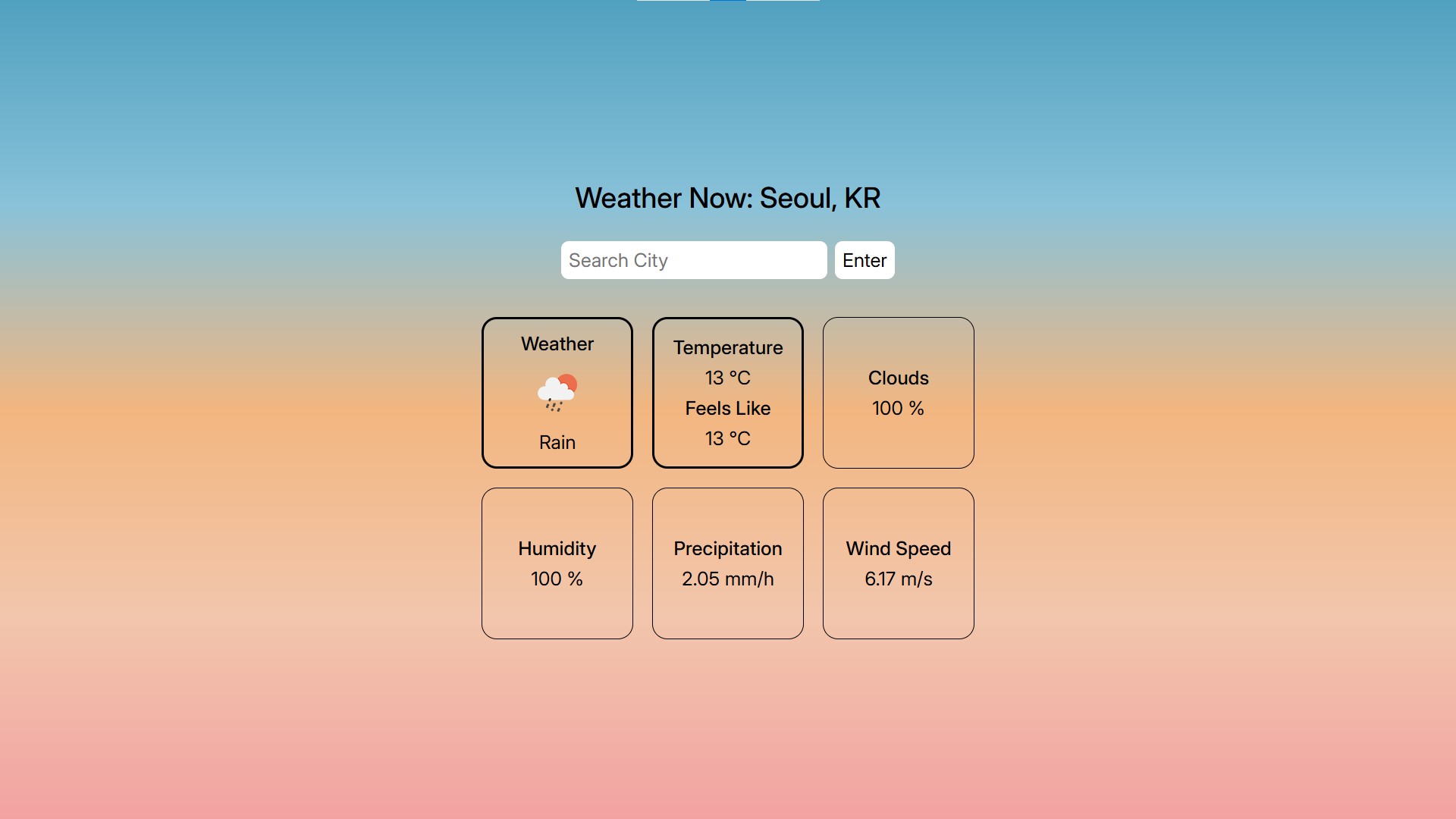 weather now screenshot